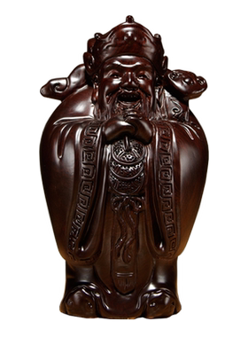 黑檀木佛像供奉开业乔迁文财神爷