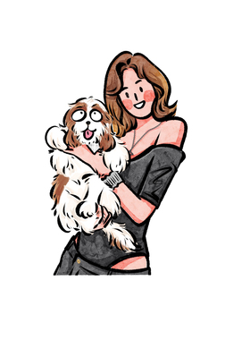 情侣手绘头像定制蜡笔风人物图片转漫画手绘宠物全家福画像约稿礼