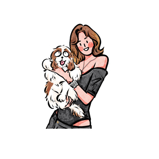 情侣手绘头像定制蜡笔风人物图片转漫画手绘宠物全家福画像约稿礼