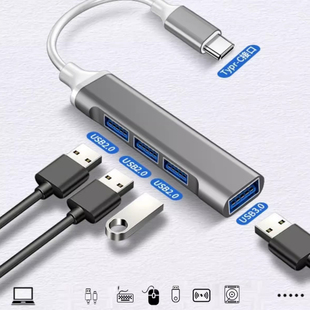 usb3.0扩展器转换接头typec笔记本电脑拓展坞接口多功能U盘分线器hub读u盘转接头集线器扩展坞多插口鼠标键盘
