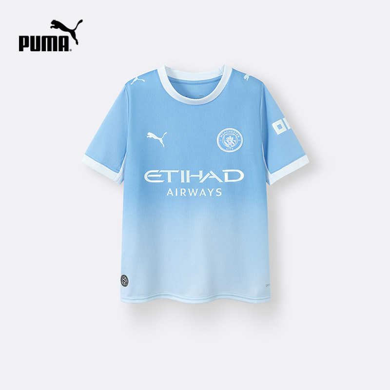 PUMA彪马童装2026夏季新款儿童短袖t恤曼城球衣吸湿速干足球上衣