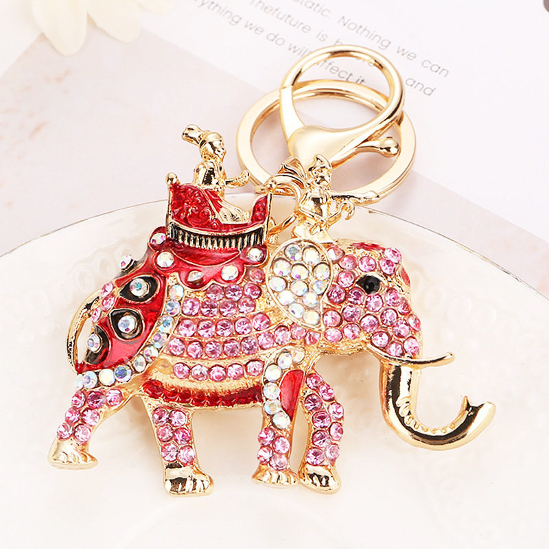 东南亚大象钥匙扣泰国象彩色挂件泰式招财包包吊坠实体店旅游送礼