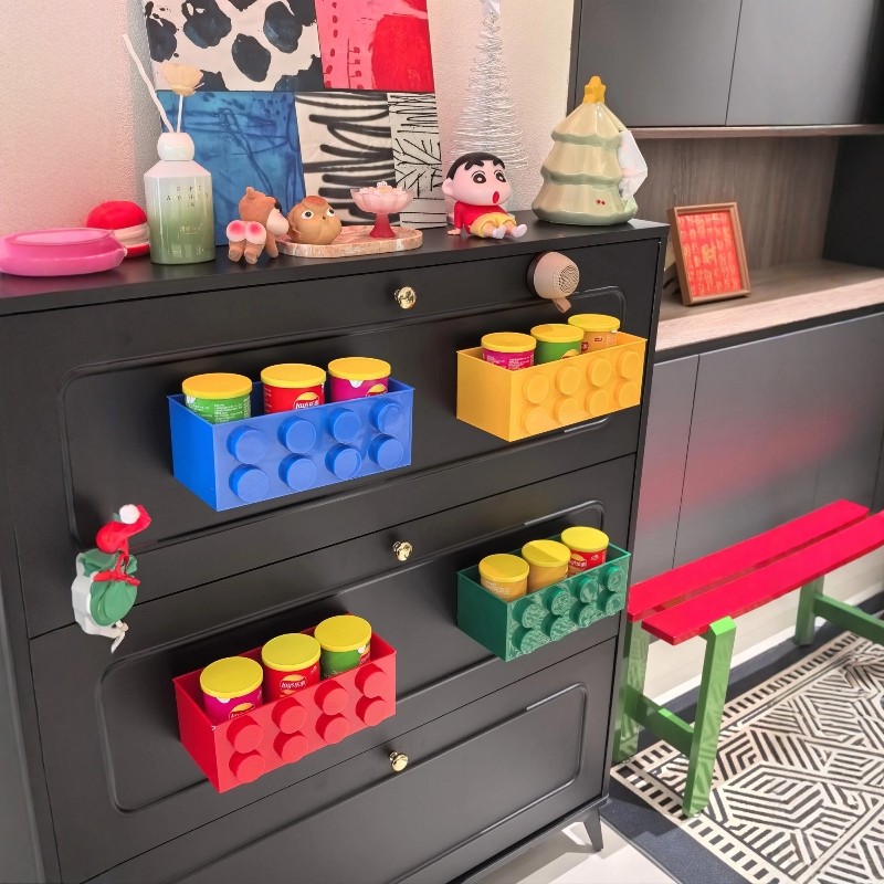 创意积木收纳盒磁吸冰箱贴装饰杂物置物架磁铁磁贴侧白板笔筒新款,收纳整理,桌面收纳盒,淘宝优惠券,粉丝福利购,淘宝优惠卷