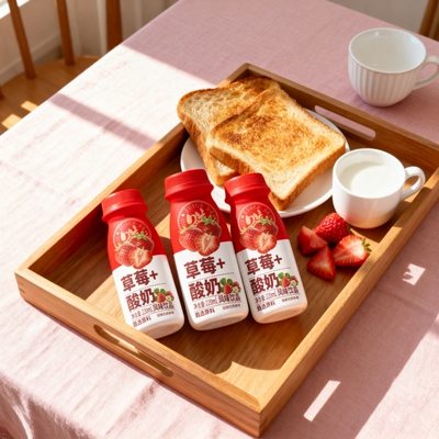 【囤年货】瓶草莓酸奶220ml*20风味饮品新日期官方推荐早餐整箱