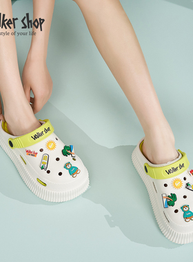 Walker Shop厚底洞洞鞋女款夏季外穿新款凉鞋防滑软底沙滩拖鞋女
