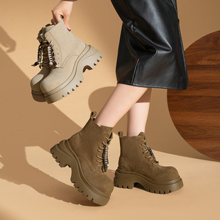 女鞋 Walker 复古百搭透气拼接一脚蹬厚底板鞋 新款 Shop2025秋冬季