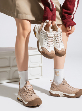 Walker Shop2025秋冬季新款复古百搭透气拼接一脚蹬厚底板鞋女鞋