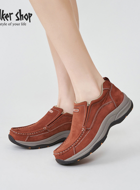 Walker Shop健步鞋女2025年冬季软底防滑轻便一脚蹬妈妈鞋休闲鞋