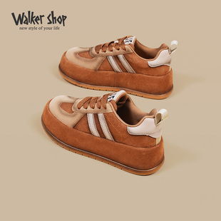 女鞋 Walker 复古百搭透气拼接一脚蹬厚底板鞋 新款 Shop2025秋冬季