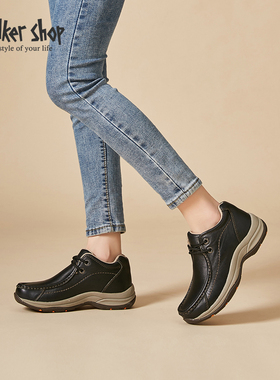 Walker Shop健步鞋女软底软面舒适休闲鞋女鞋中老年女防滑皮鞋子