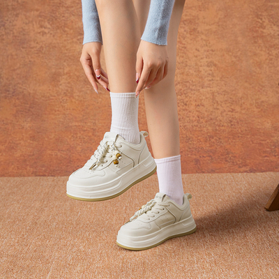 奥卡索2025秋冬季新款百搭透气拼接一脚蹬厚底板鞋舒适休闲鞋女鞋