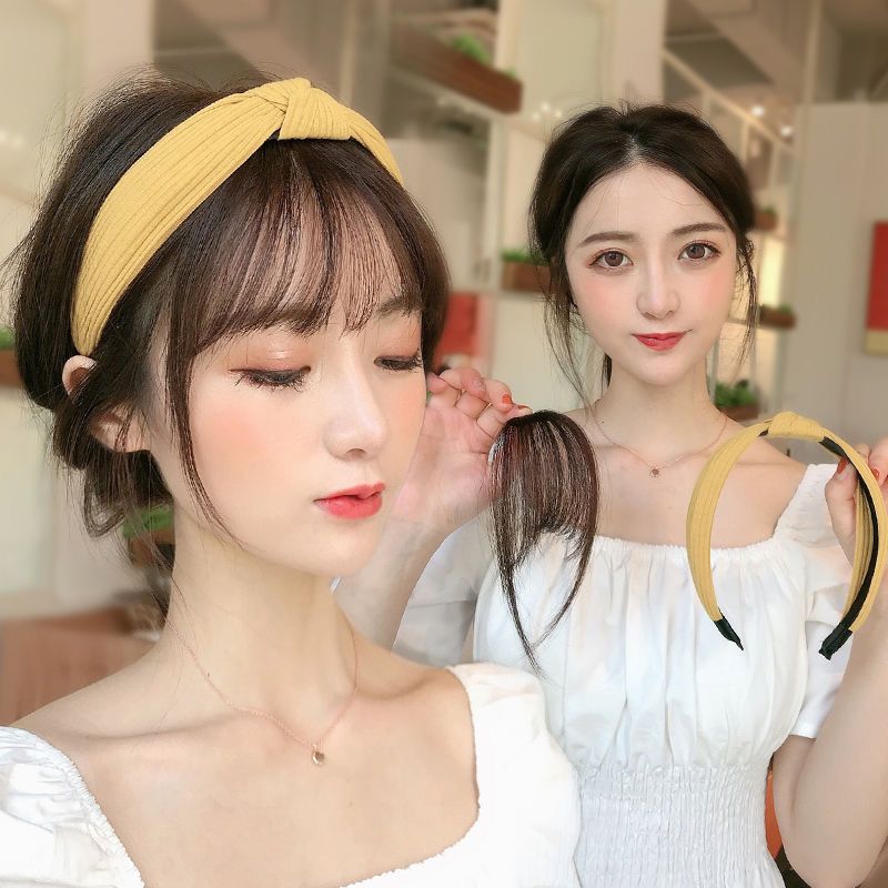 真发带发箍空气刘海韩版超薄齐刘海假发女自然隐形无痕头箍假头帘