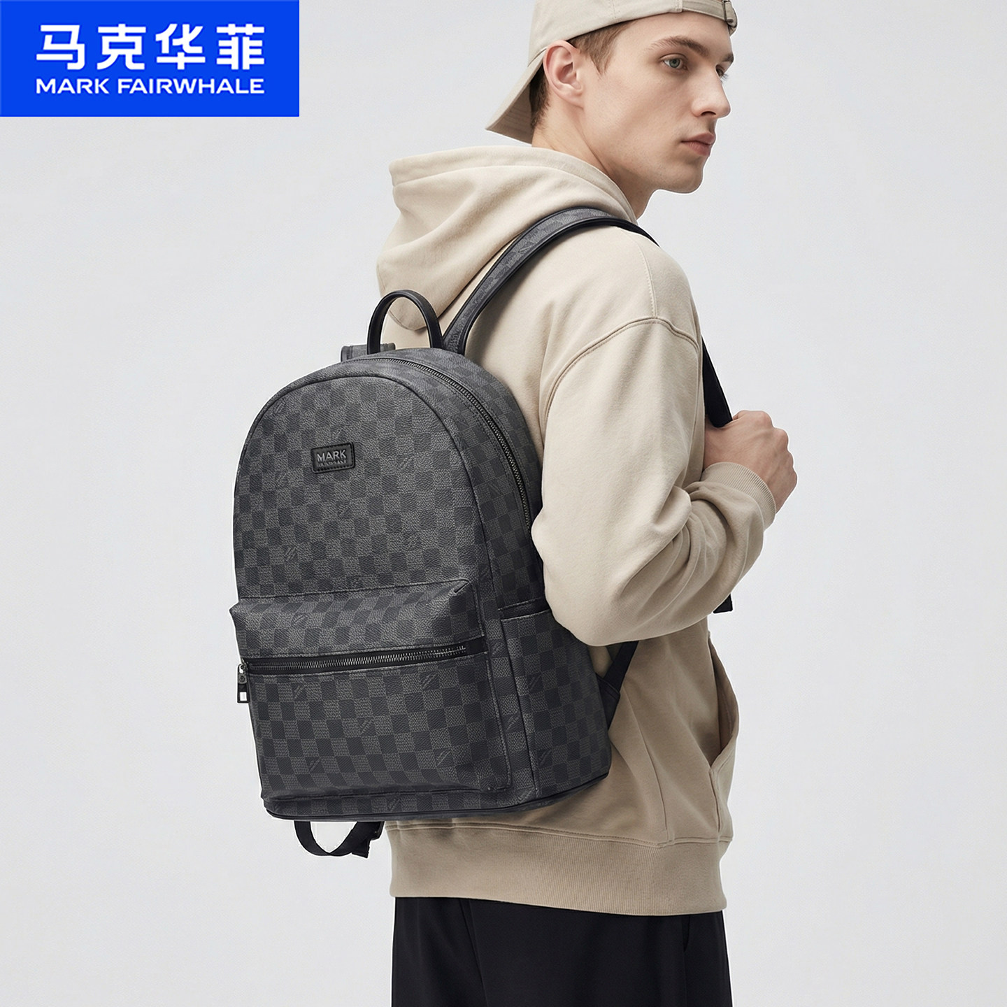 马克华菲双肩背包男士旅游大容量商务2025新款笔记本电脑书包男款