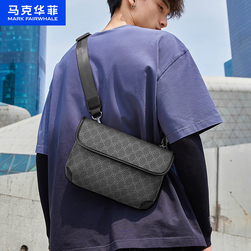 马克华菲复古印花小方包信封包