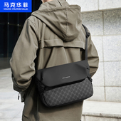 马克华菲斜挎包男款 单肩背包机能胸包通勤休闲潮平板包潮牌邮差包