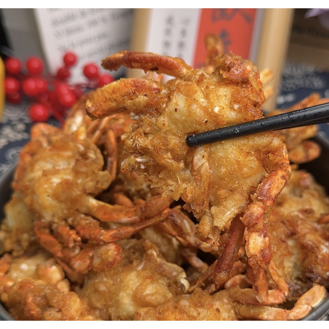 香酥蟹100g/盒-冻货【冷链发货】舟山香辣小海蟹零食即食盒装酥脆