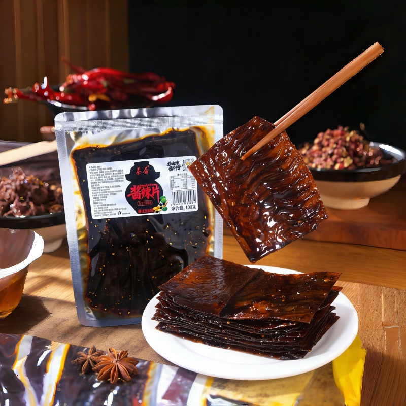 秦奋酱辣片黑辣片大辣片豆筋老式辣条黑豆鹰嘴豆80后麻辣零食小吃