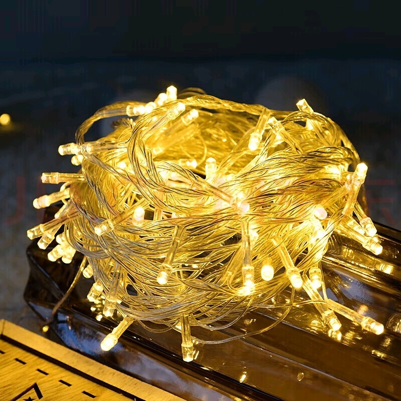 LED暖白铜线灯浪漫房间卧室创意电池灯小彩灯装饰串灯闪灯满天星