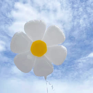 饰场景布置 网红ins风白色大号雏菊气球花束拍照野餐道具生日装