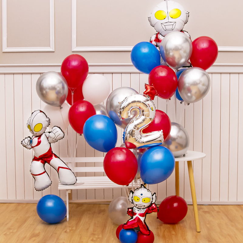 男孩生日卡通奥特曼桌飘