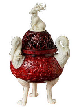 印度小叶紫檀香炉室内红木