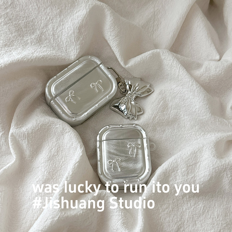 韩系羽纱珍珠蝴蝶结适用苹果耳机保护套airpodspro2无线蓝牙耳机壳三代airpod二代ipod耳机套airpods3保护壳,3C数码配件,耳机保护套,淘宝优惠券,粉丝福利购,淘宝优惠卷