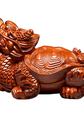 木雕玄武龟客厅开业送礼工艺品