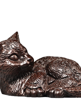 黑檀木雕猫摆件动物可爱小猫红木家居客厅前台装饰工艺品开业送礼