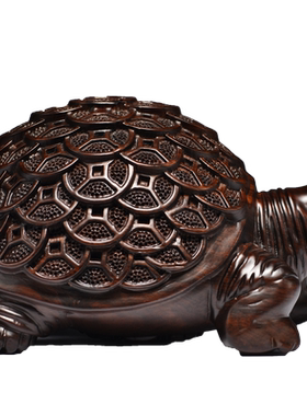 金钱龟客厅黑檀木雕黑檀木雕祝福