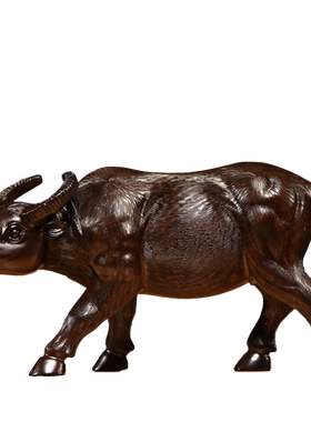 木雕生肖牛家居客厅办公室工艺品