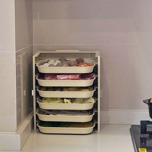 厨房省空间多功能备菜盘置物架多层备菜盒神器做饭火锅家用备餐盒