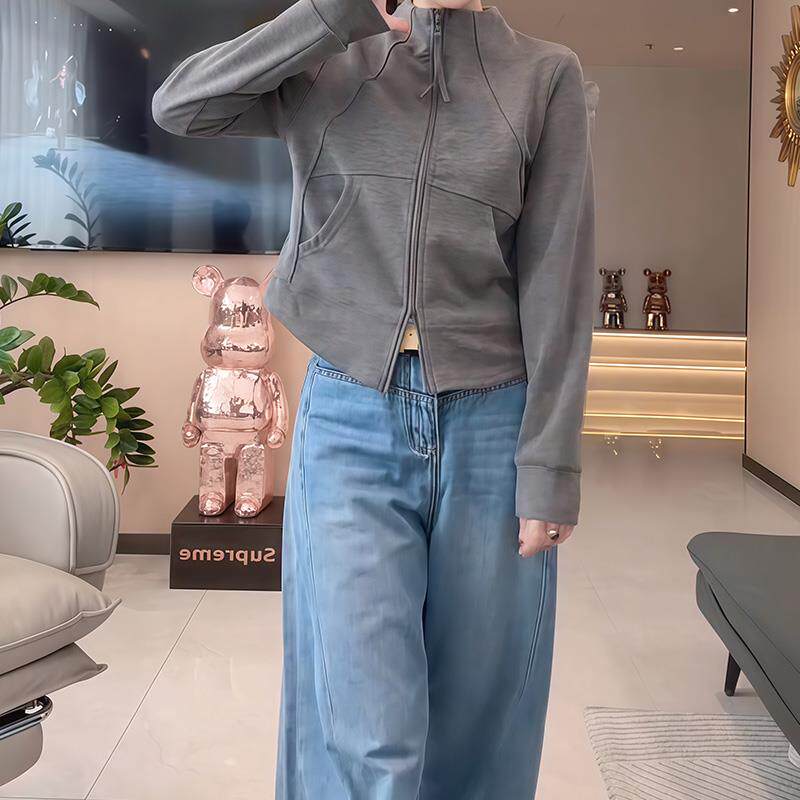 JOYIASS韩系立领双拉链卫衣外套2025年秋季新款高级感气质修身显