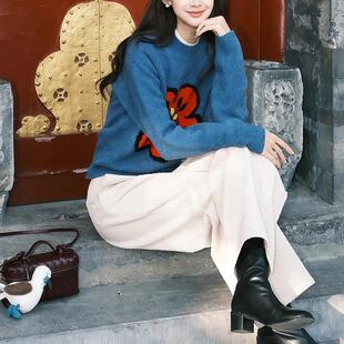 JOYIASS2025秋冬季新款女装独特别致针织毛衣慵懒风时尚设计感长