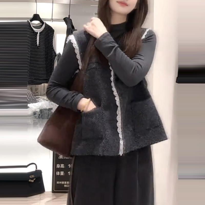 JOYIASS针织马甲背心早秋减龄一整套穿搭女长袖打底衫上衣