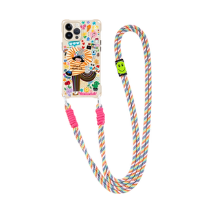 适用苹果15promax手机壳腕带挂绳新款女iphone16斜挎背带13可背挂脖14时尚高级感12pro原创卡通11ins日韩xs潮