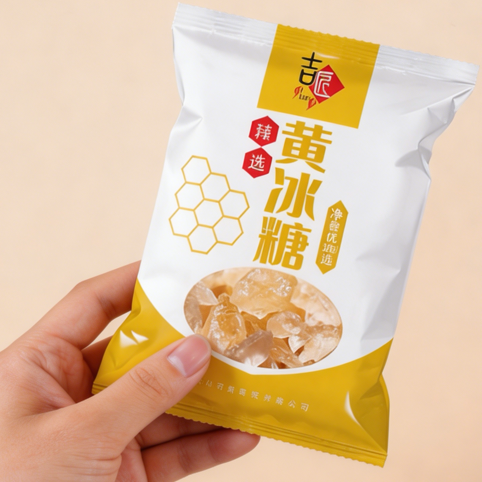 吉匠精选云南黄冰糖小粒多晶单晶老冰糖袋装罐装甘蔗图片