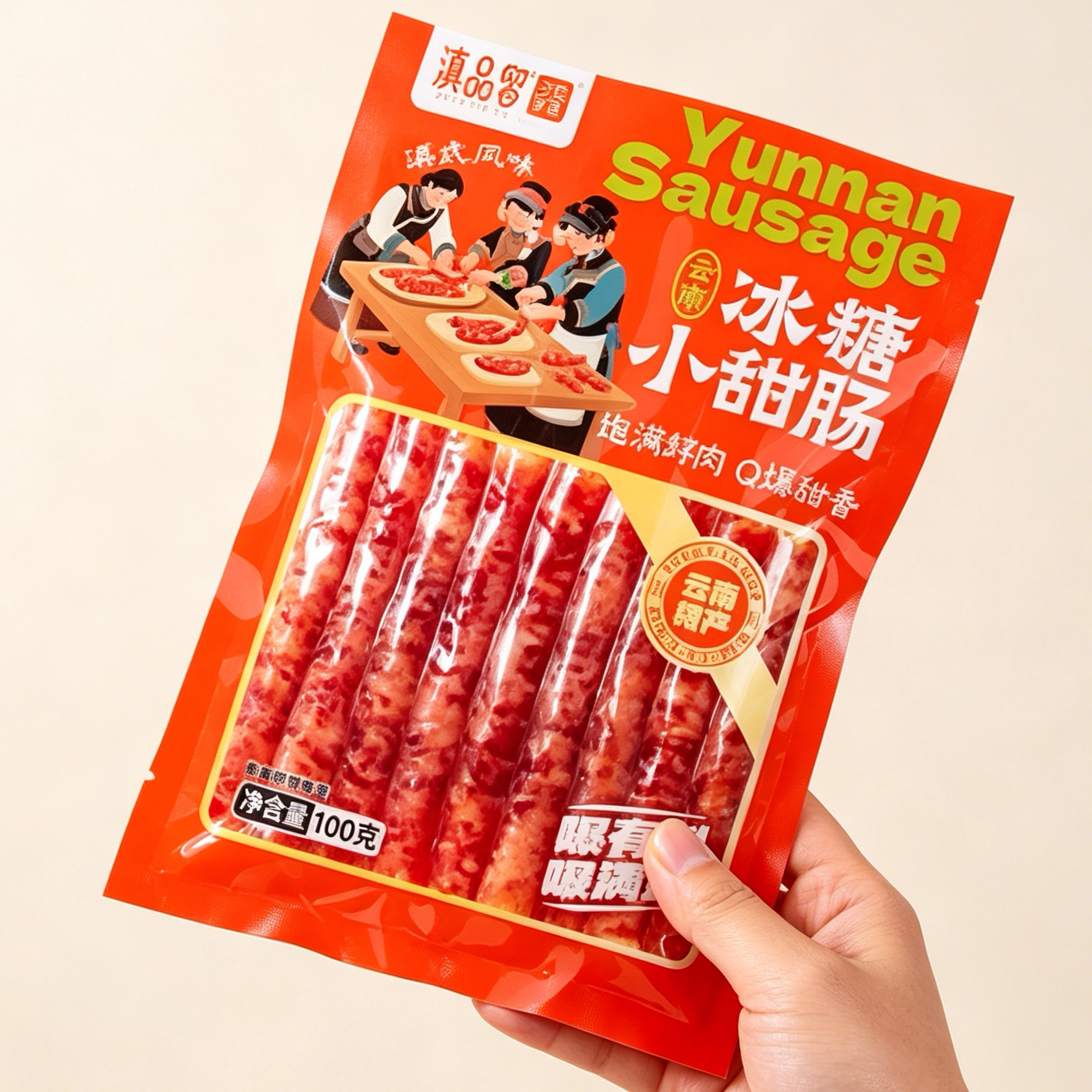 滇品客云南冰糖小甜肠黑松露蜂蜜味广式腊肠纯肉香肠烧烤火锅食材