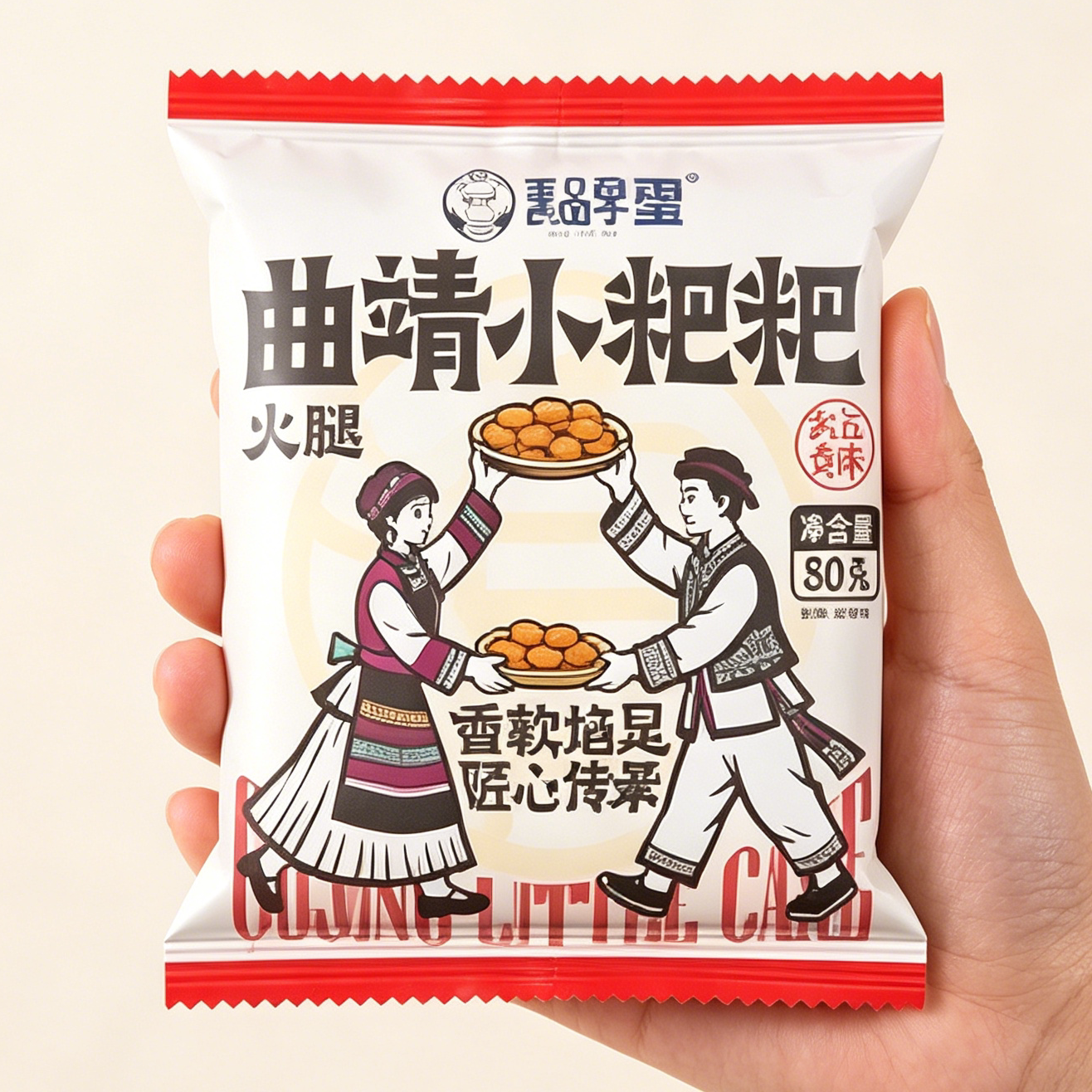 滇品客云南特产曲靖沾益小粑粑礼盒传统糕点五仁苏子豆沙火腿馅