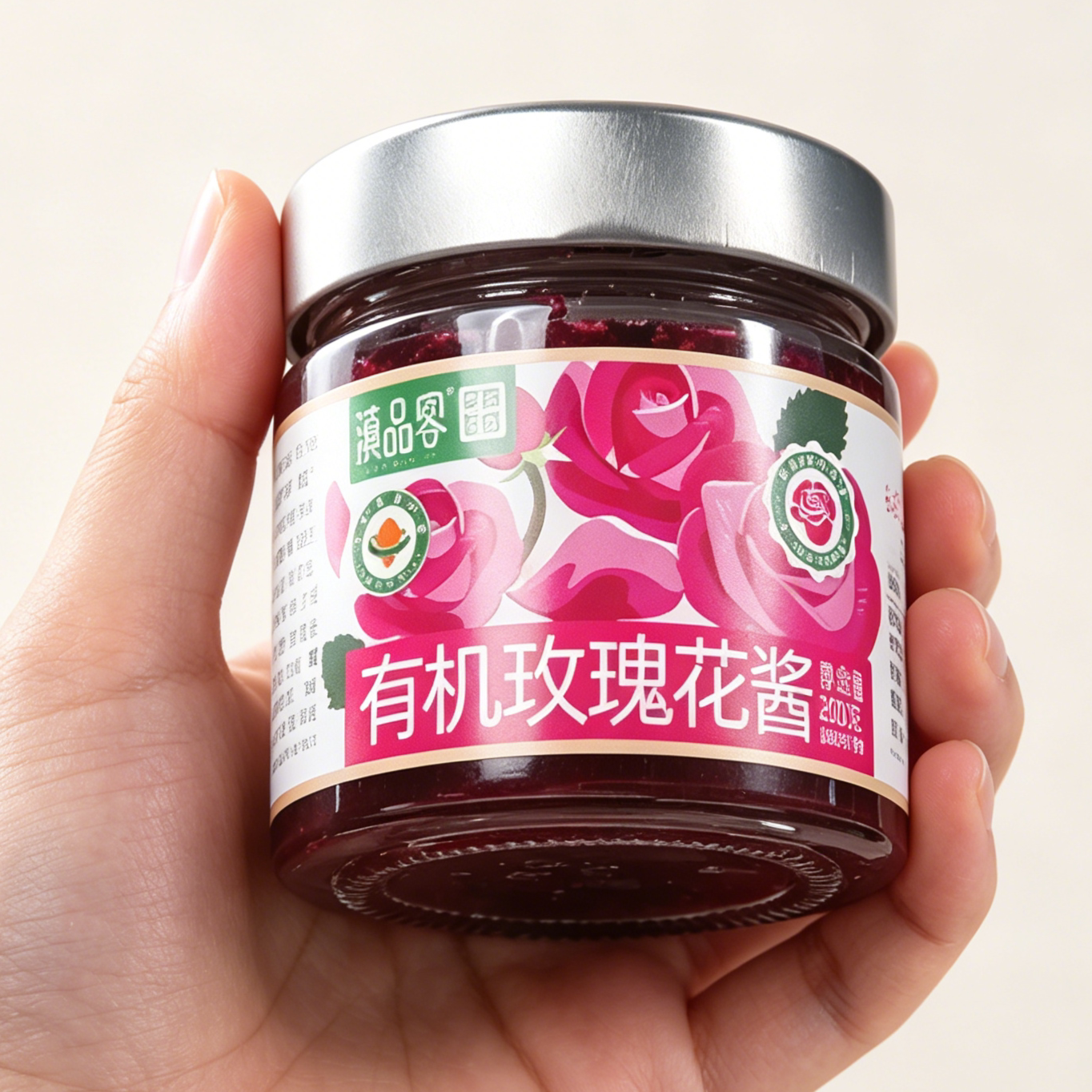 滇品客云南有机玫瑰花酱200g罐装鲜花酱早餐涂抹面包烘焙馅料正品