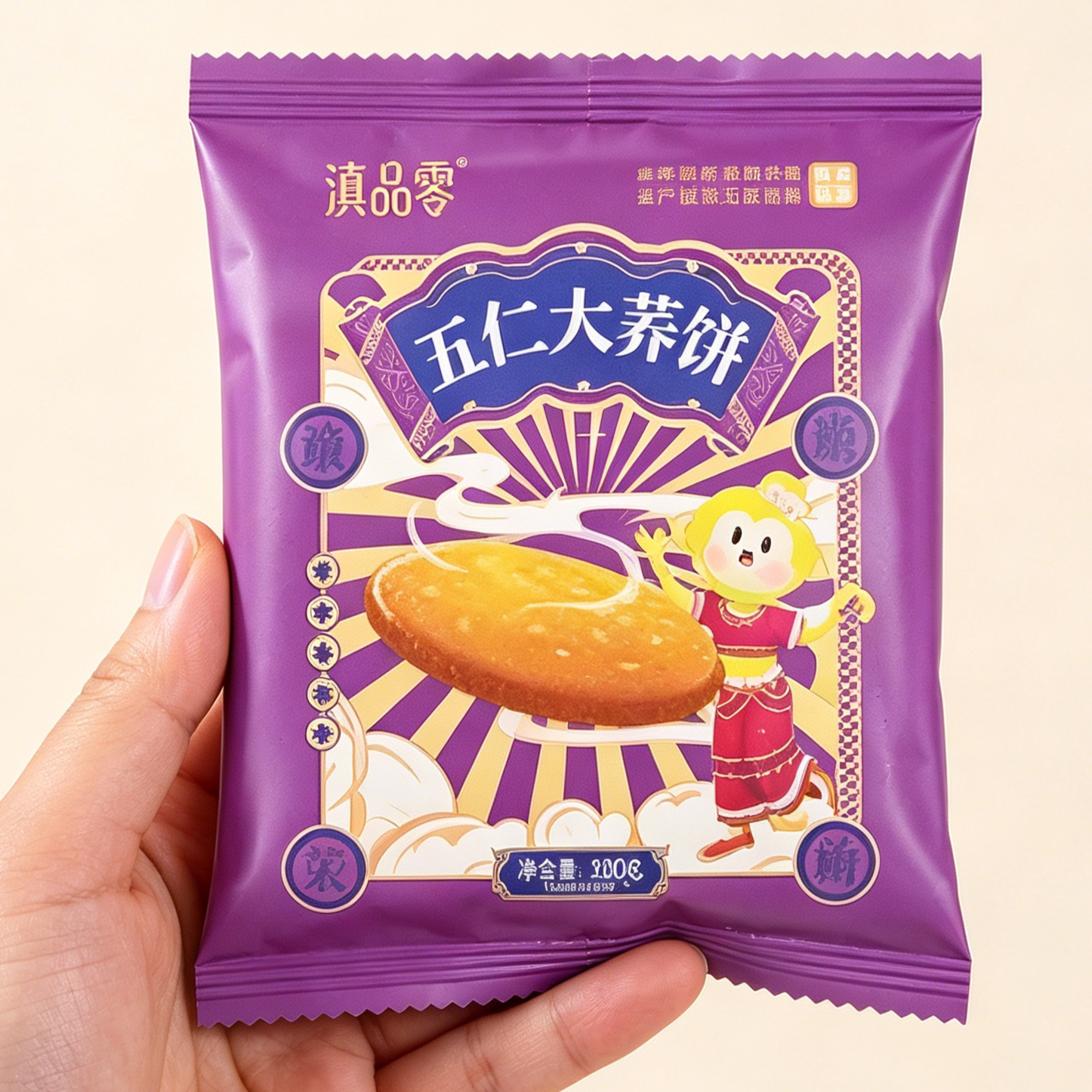 滇品客云南大月饼荞三香大饼豆沙五仁大荞饼传统老式大个荞麦