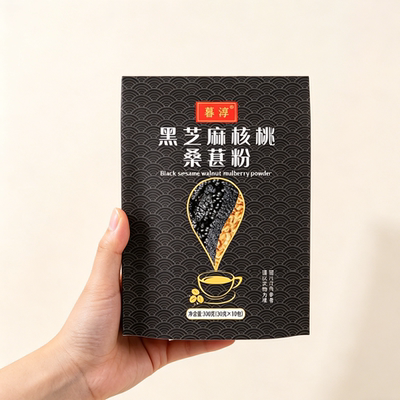 暮纯黑芝麻核桃桑葚粉黑米粉黑豆黑藜麦无添加300g包装代餐粉黑芝