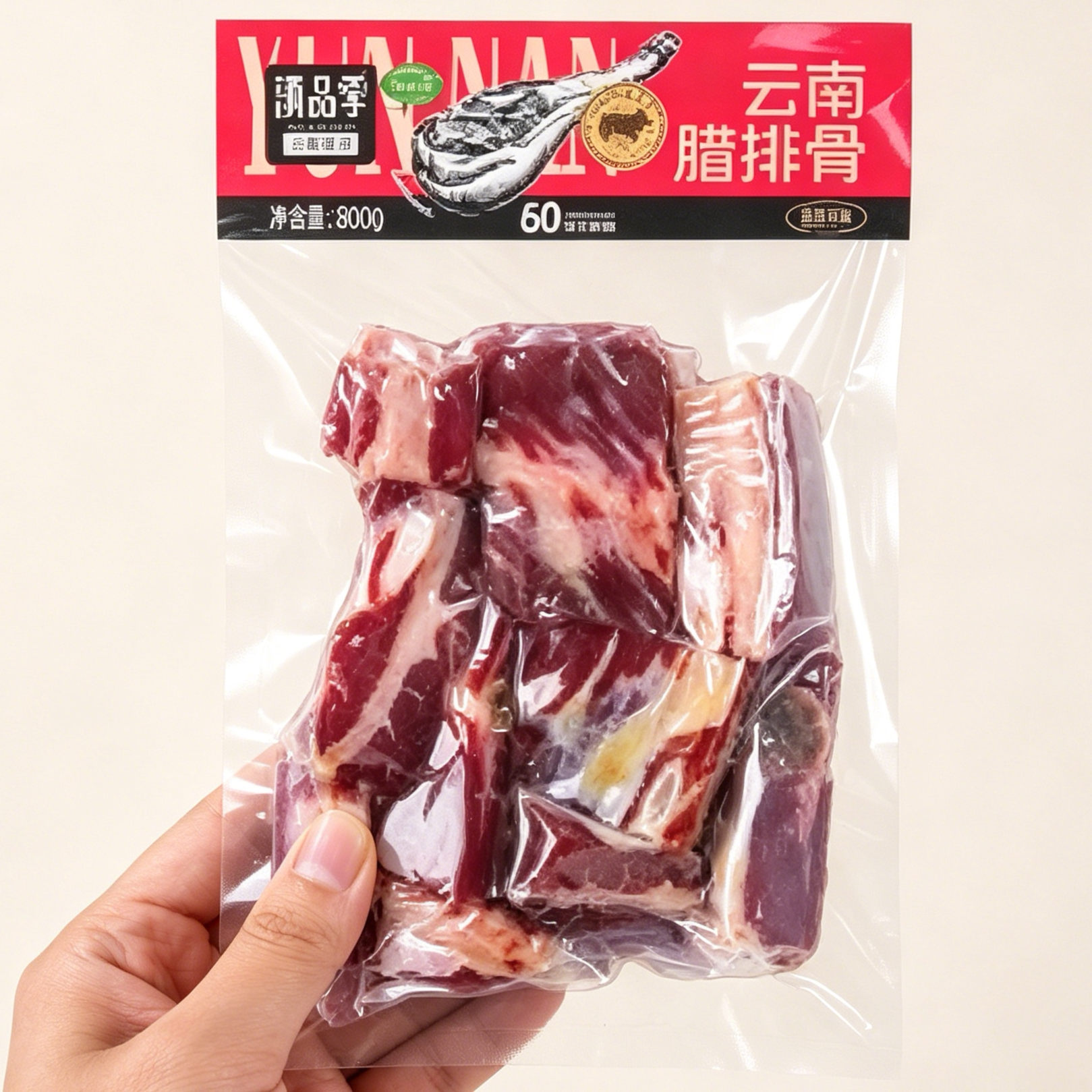 滇品客云南腊排骨腊五花肉腊猪脚金钱火腿非烟熏风干腊肉炖汤炒菜
