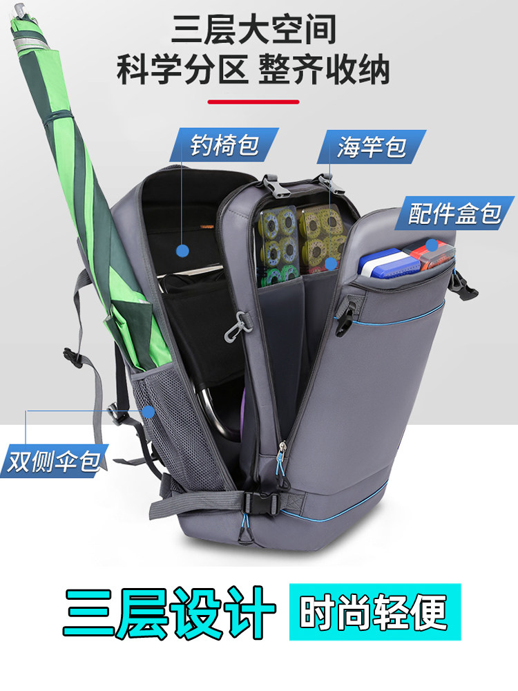 7080 낚시 의자 가방 배낭 다기능 유럽 기사 특수 가방 물고기 보호 막대 낚시 장비 보관 가방