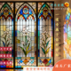 教堂彩色玻璃蒂凡尼玻璃隔断现代简约中欧式 艺术玻璃玄关入户屏风