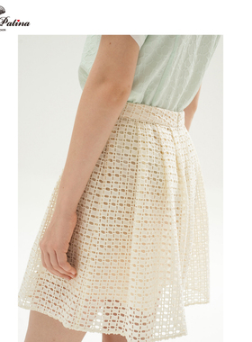 MissPatina英伦复古原创设计 镂空甜美A字短裙裤