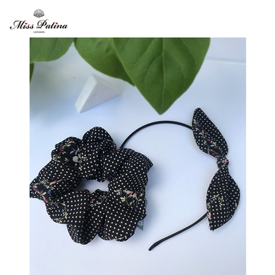 MP原创面料 手工发饰 复古大肠发圈 蝴蝶结发箍