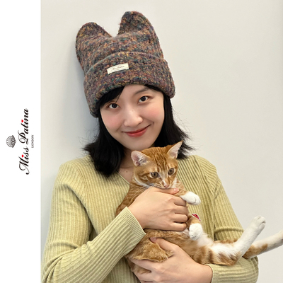 MP可爱猫耳朵编织毛线帽