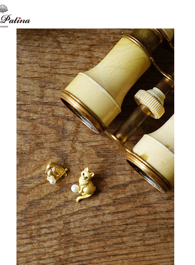 MissPatina Vintage复古深林小动物系列 珍珠小胸针配饰饰品