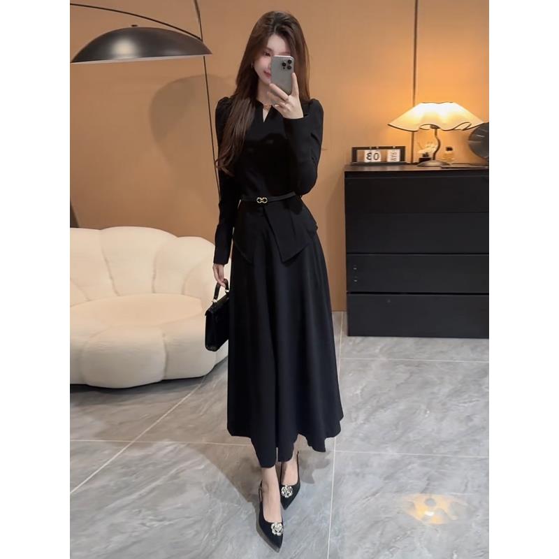 ROUMIKL大方得体穿搭一整套秋季新款轻奢高级感气质短外套+半身裙