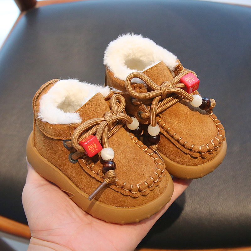 儿童雪地靴小童保暖东北大棉鞋